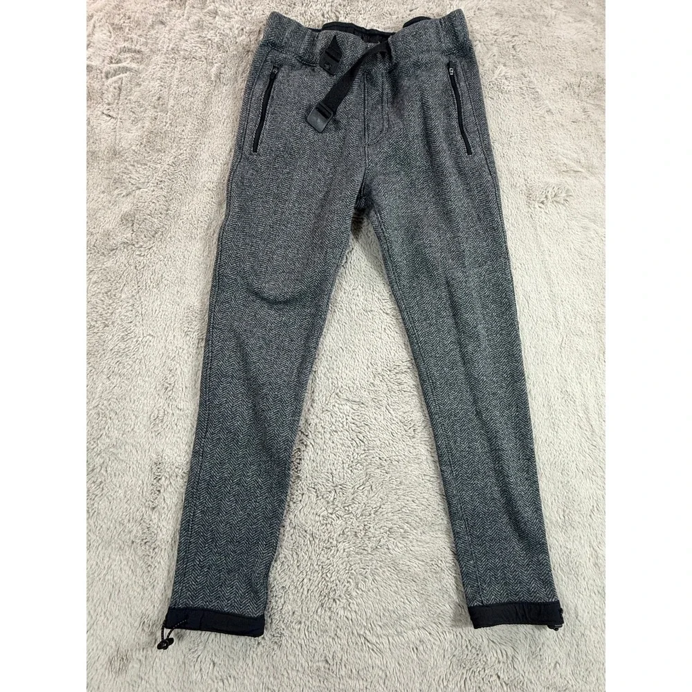 Abercrombie & Fitch Herringbone Jogger Pants XS‎ Zip Pockets Drawstring Winter